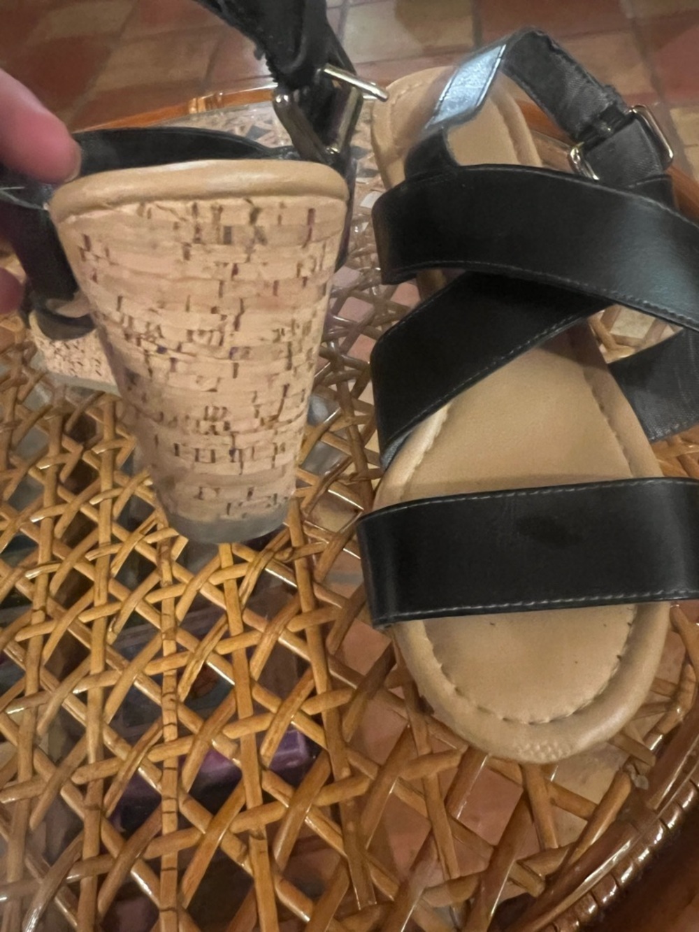 Dr. Scholl’s Black Strappy Slingback Comfort Sandals - Picture 5 of 6